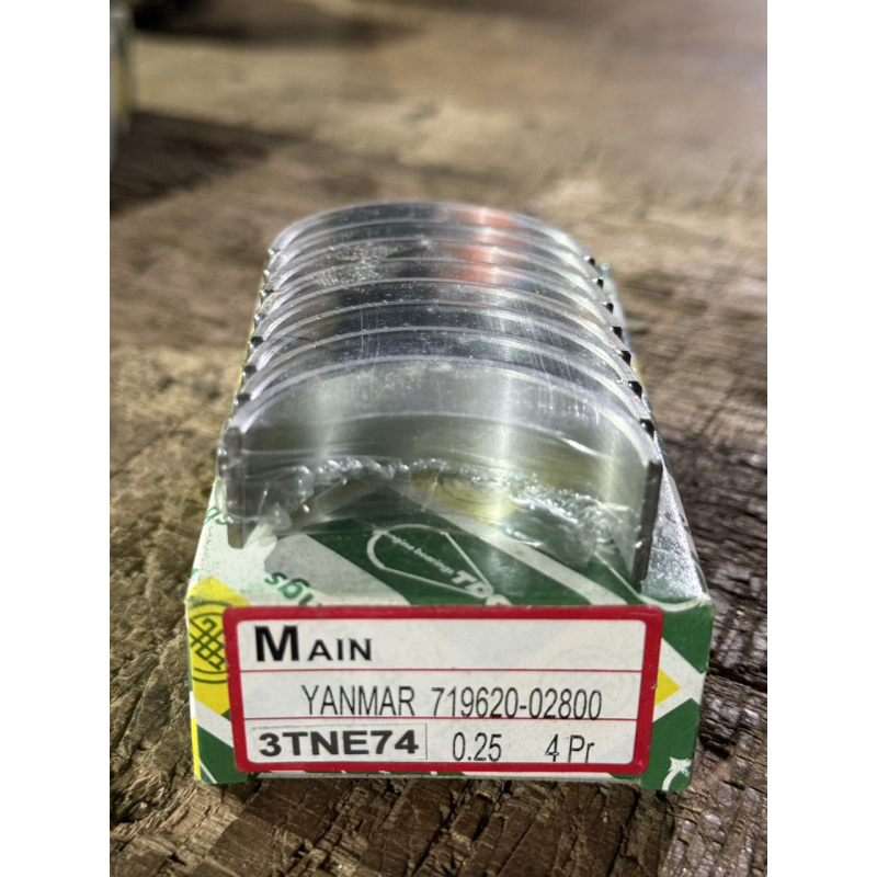 Вкладиші корінні Yanmar 3TNE74 - 3TNE72 - 0.25 - ремонтні