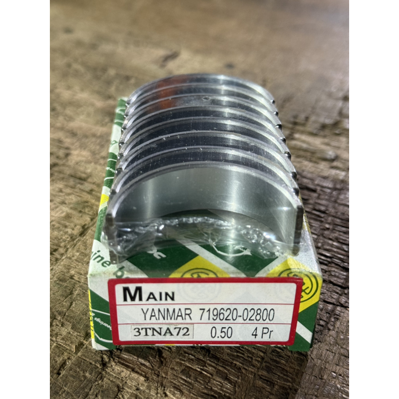 Вкладиші корінні Yanmar 3TNA72 - 0.50 - ремонтні Вкладиші корінні Yanmar 3TNA72 - 0.50 - ремонтні