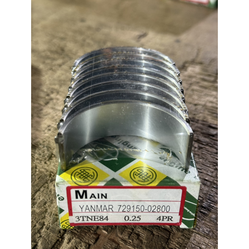 Вкладиші корінні Yanmar 3TNE84 - 3TNB84 - 0.25 - ремонтні