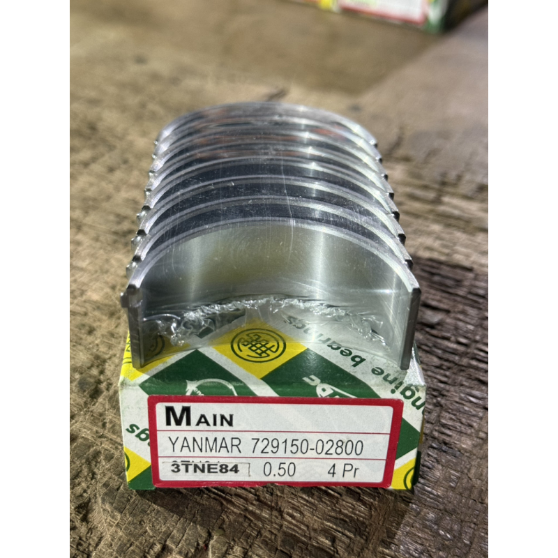 Вкладиші корінні Yanmar 3TNE84 - 3TNB84 - 0.50 - ремонтні