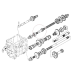 Вал 13T / 18T / 131 мм + зірочка 12T / 18T / Iseki TU1400 / ΤΧ1410 / TX1510 / TX2160